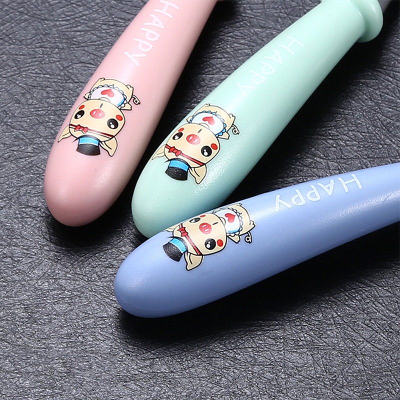 Bộ 2 Món Muỗng Nĩa Bằng Thép Không Gỉ Họa Tiết Hoạt Hình Cho Bé