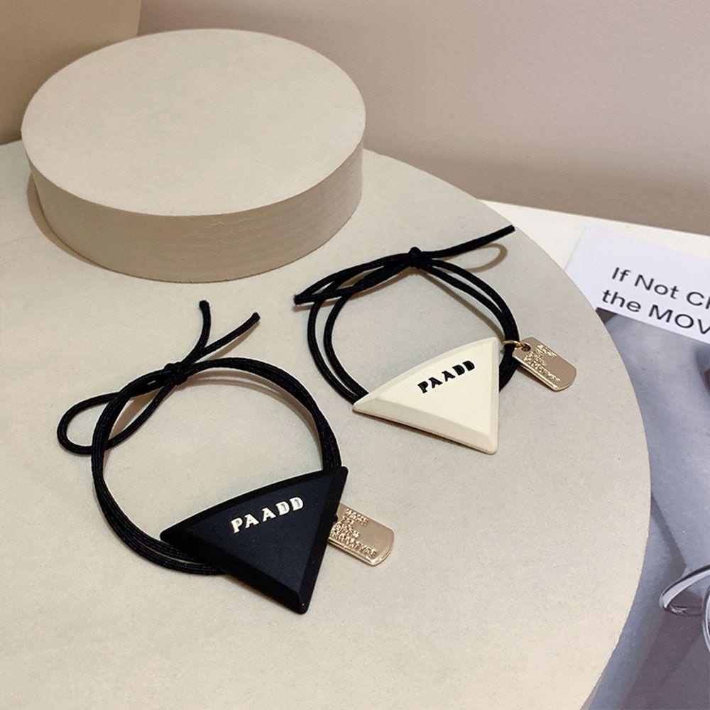 Dây Cột Tóc Cao Su Màu Đen In Chữ VANES1 Thời Trang Mùa Hè