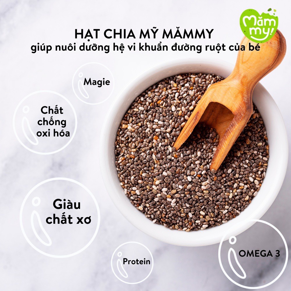 Hạt Chia Mỹ Ăn Dặm Hữu Cơ Chất Lượng - Hàng Bảo Hành Date Mới - Mămmy