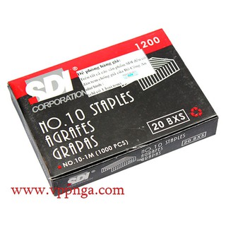 [MUA SỈ GIẢM 10%] Kim bấm giấy No.10, SDI (1 hộp)
