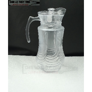 BÌNH THỦY TINH CA QUAI RÓT HOA VĂN 1500ML