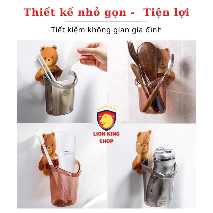 Ly gấu nâu dán tường,Ly cốc gấu để vật dụng phòng tắm,nhà bếp . Lion King.Ly đa năng độ bền cao, rất tiện dụng.