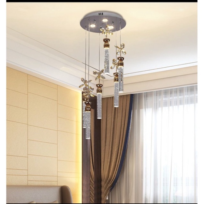 Đèn thả thông tầng phale HTK015, đèn chùm phòng khách, đèn phale  ĐÔ THÀNH LIGHT
