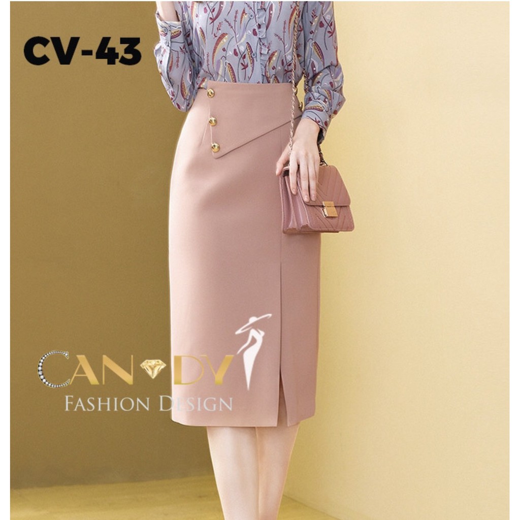Chân Váy Nữ ❣️𝑭𝒓𝒆𝒆𝒔𝒉𝒊𝒑❣️ Chân Váy Đáp Lệch 5 Cúc CV43 - Hàng VNXK - Candy Fashion | BigBuy360 - bigbuy360.vn