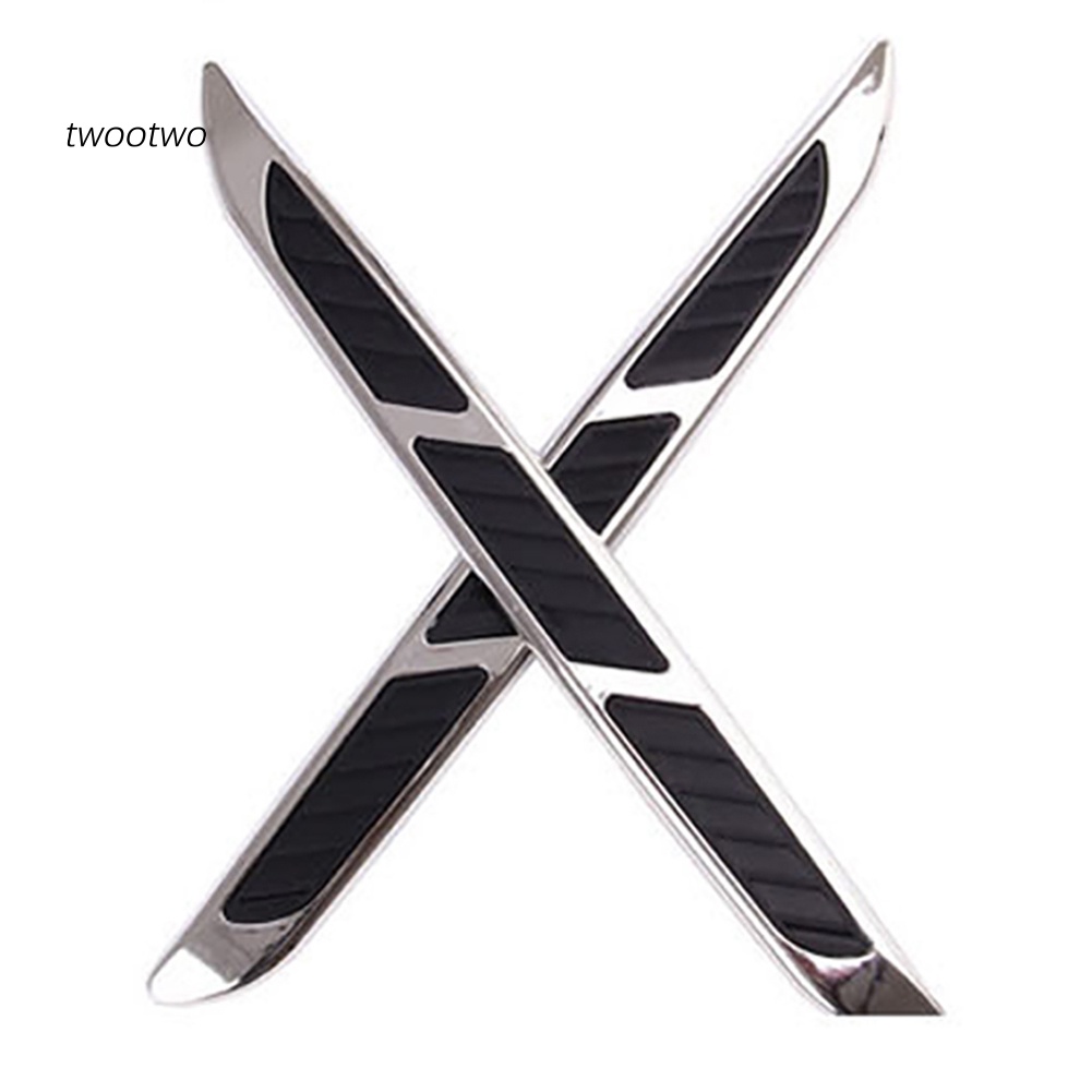 FENDER Bộ 2 Miếng Dán Trang Trí Xe Hơi Hình Cá Mập 3D Độc Đáo