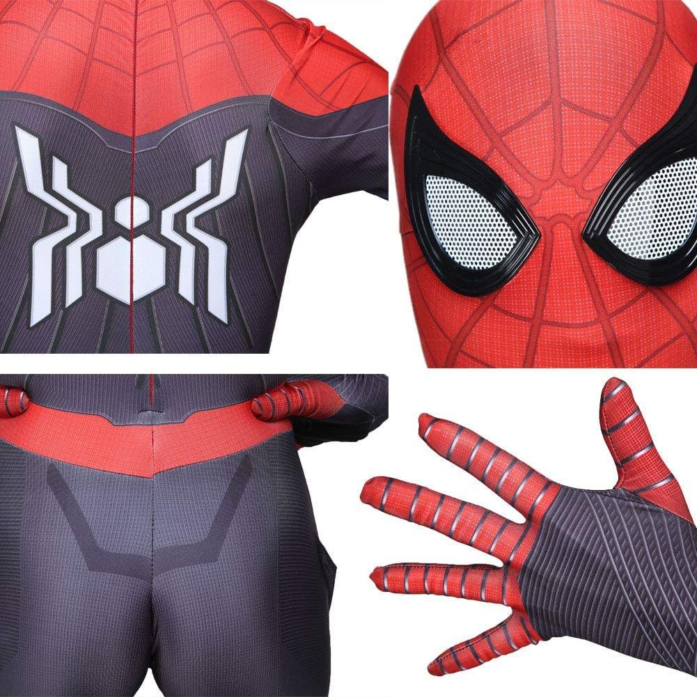 SUGE Người nhện Cosplay Trang Phục Trẻ Em Cậu Bé Siêu Anh Hùng Phù Hợp Với Trẻ Em Bodysuit Trẻ Em Halloween Trang Phục Jumpsuit