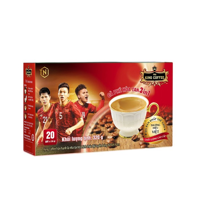 Cà Phê Hòa Tan 3IN1 KING COFFEE - Hộp 20 gói x 16g - Từ hạt café Arabica và Robusta | BigBuy360 - bigbuy360.vn