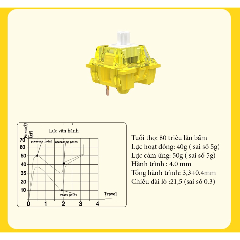 Switch Ajazz Banana X Huano trái cây nhiều màu sắc dành cho bàn phím cơ