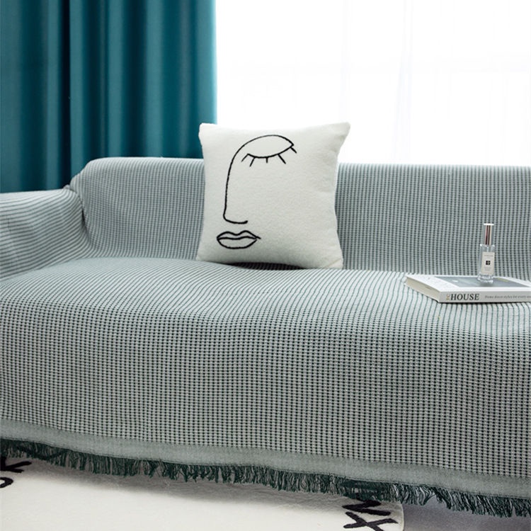 Vỏ Bọc Ghế Sofa Bằng Vải Cotton Màu Trơn Không Trượt