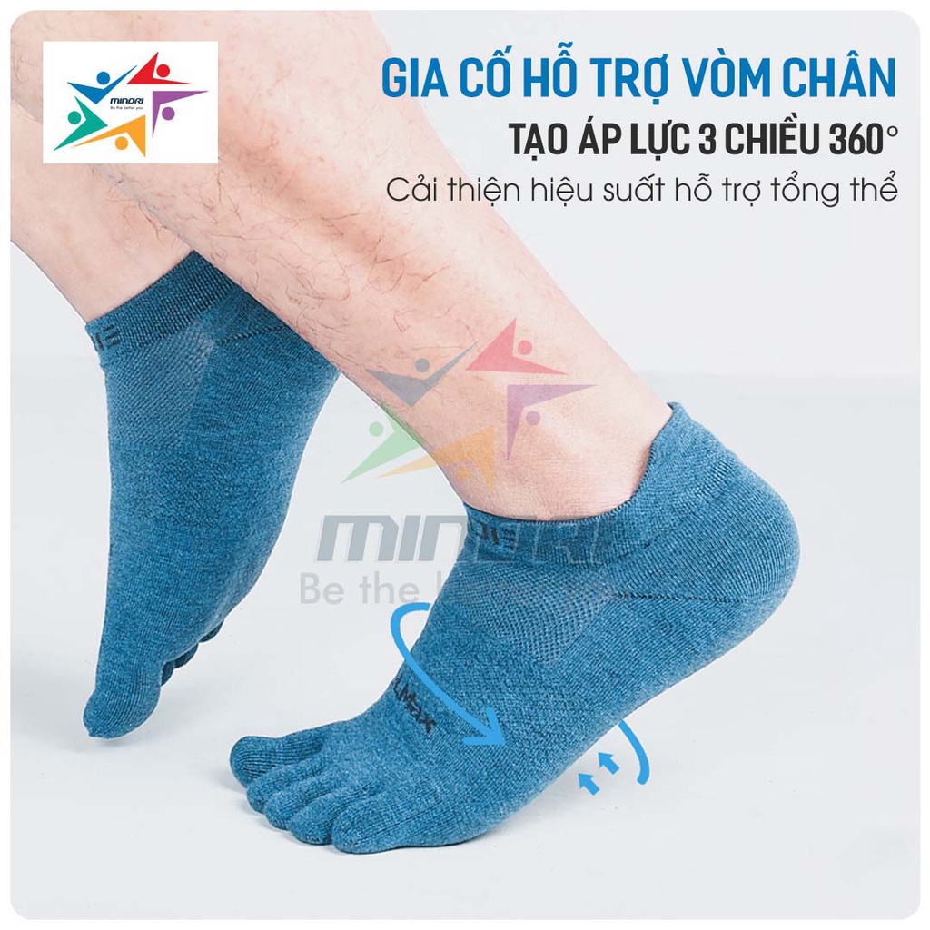 Tất Xỏ Ngón Chạy Bộ Thể Thao 5 Ngón Aonijie - Thoáng Khí Thấm Hút Hạn Chế Phồng Rộp Chân