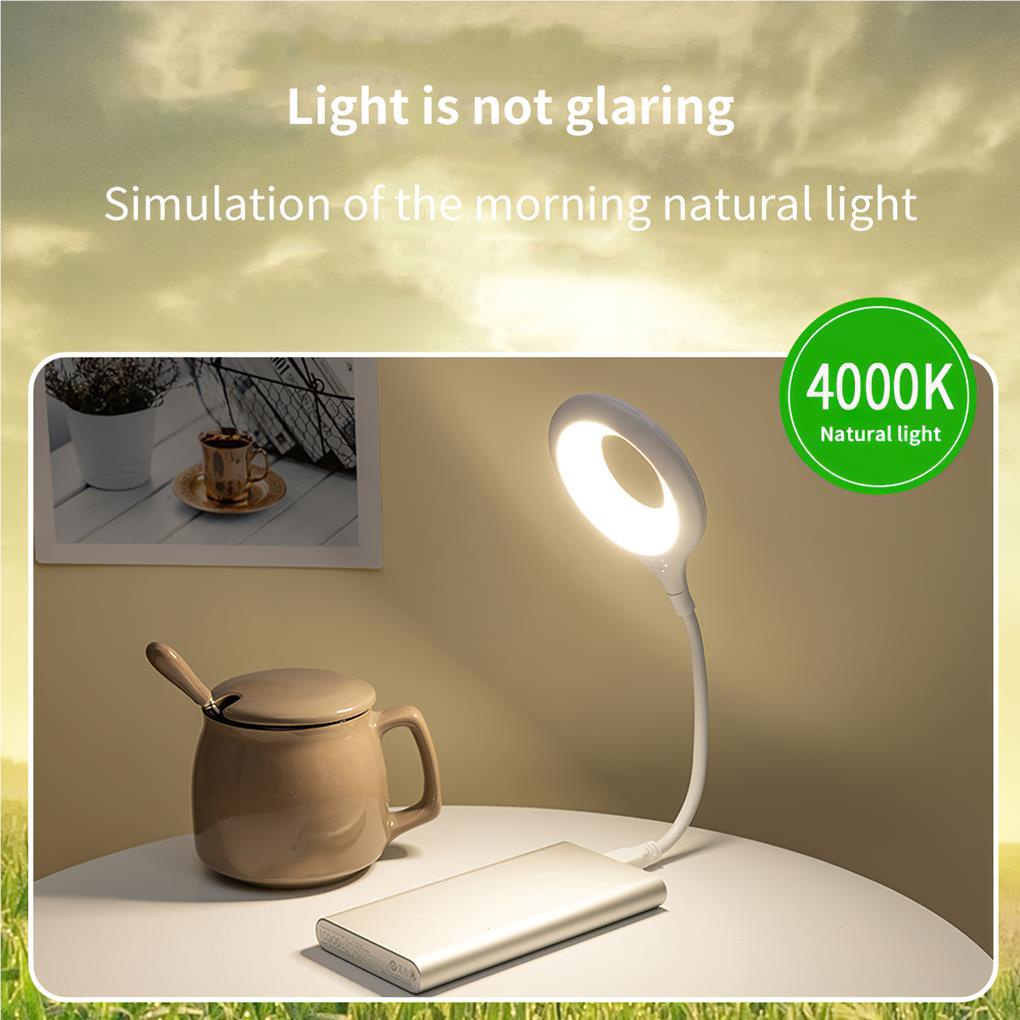 Đèn Đọc Sách Để Bàn 12 LED Sạc Cổng USB Có Thể Điều Chỉnh Góc Độ