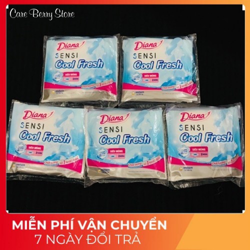 Set 2 miếng băng vệ sinh Diana Sensi Cool Fresh siêu mỏng cánh