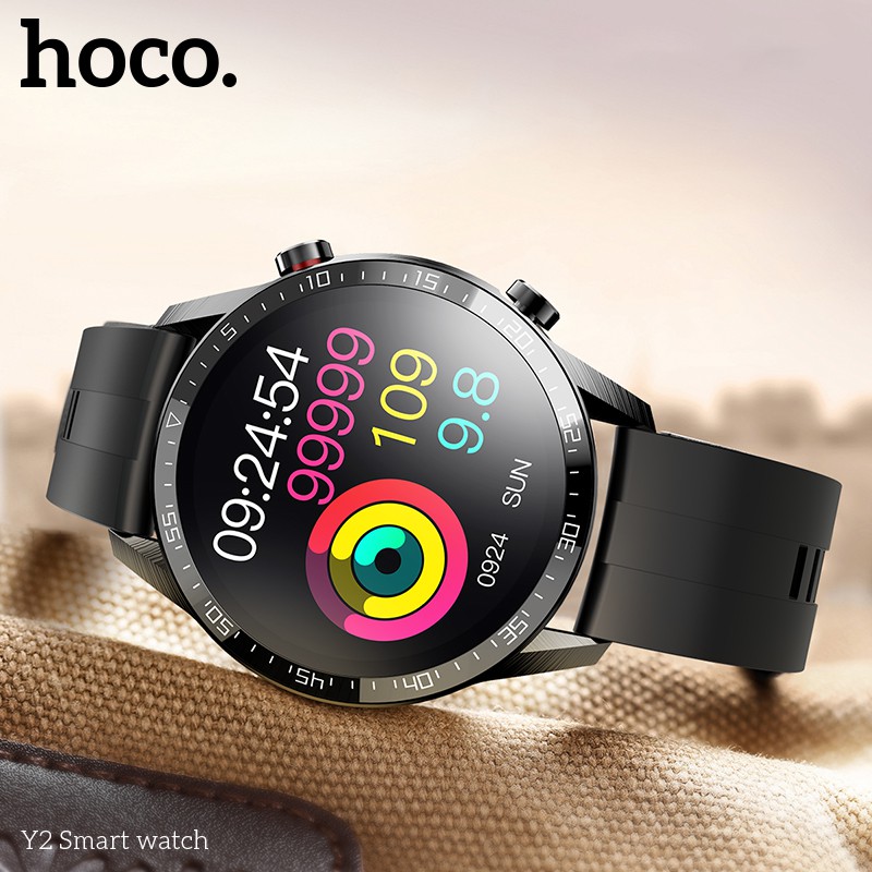 Smart Watch Hoco Y2 - Đồng hồ thông minh hỗ trợ nghe gọi, theo dõi sức khỏe, thể thao, chống nước IP68 - CHÍNH HÃNG