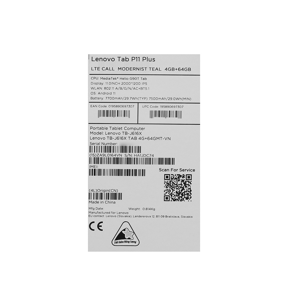 Máy tính bảng Lenovo Tab P11 Plus