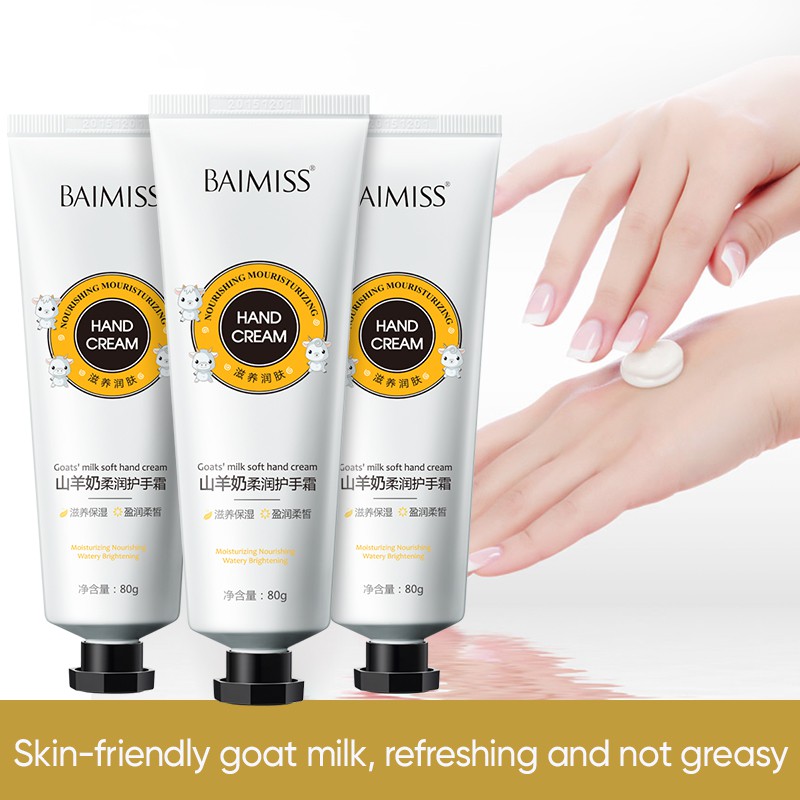 Kem dưỡng da tay sữa dê BAIMISS giúp dưỡng ẩm nuôi dưỡng 8g | BigBuy360 - bigbuy360.vn