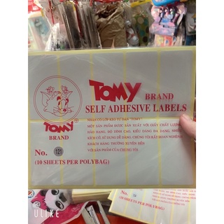 1 Tập Nhãn dán TOMY nhiều cỡ