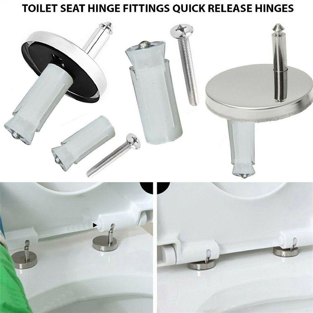 Set 2 Bản Lề Cửa Toilet Bằng Chrome Tiện Dụng