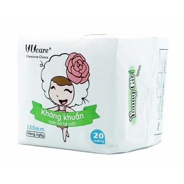 Băng Vệ Sinh Kháng Khuẩn Hằng Ngày UUcare Young Girl Series 15.5cm [che tên sản phẩm khi giao hàng]