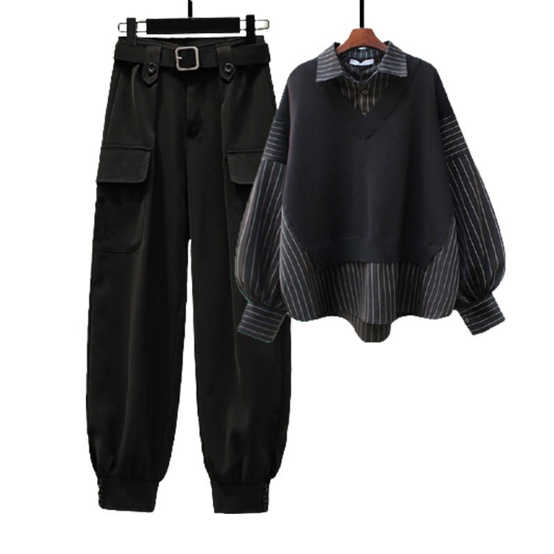 Set Áo Sơ Mi Phối Quần Yếm Thời Trang Cho Nữ | BigBuy360 - bigbuy360.vn