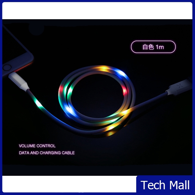 Cáp Sạc Usb Có Đèn Led Phát Sáng Cho Iphone 8 7 6 X/Xs Samsung S10 S9