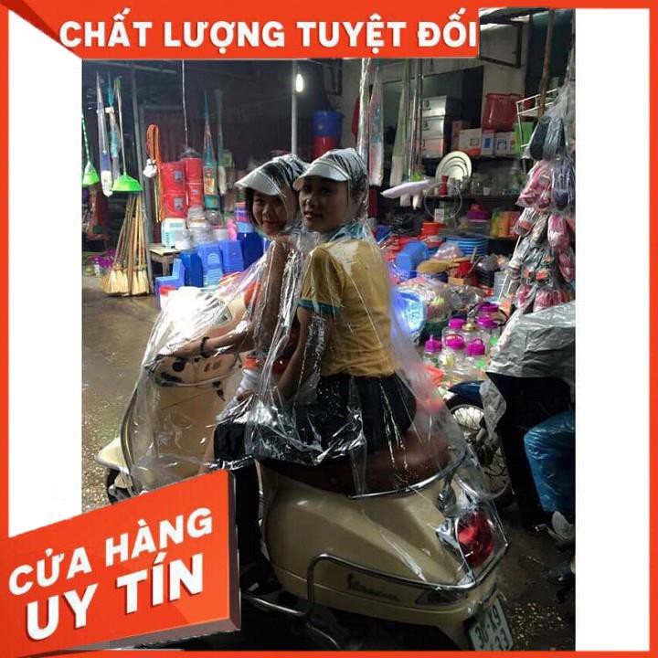 [XẢ KHO+FREE SHIP] Áo mưa trong suốt 1 đầu và 2 đầu tiện dụng