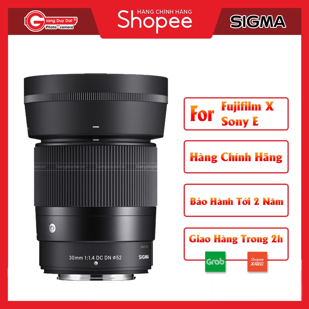 Ống kính Sigma 30mm F1.4 DC DN for Sony Emount mới 100% | Bảo hành 24 tháng