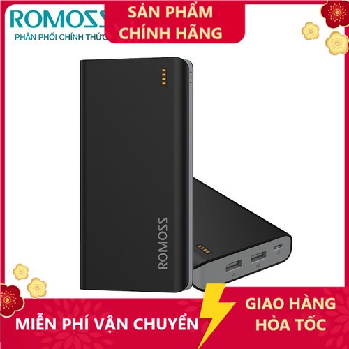 Pin sạc dự phòng Romoss Solit 20 20.000mAh Đen - Hãng phân phối chính thức - SOLIT20 -ACSTORE