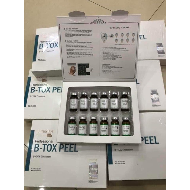 1 hộp btox peel 2 màu dùng trong spa thẫm mỹ viện