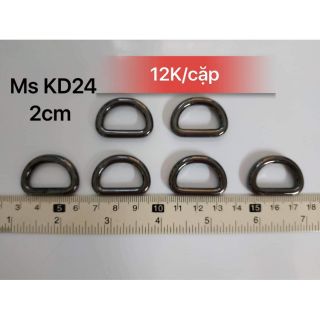 Khoen d size 2cm mạ màu khói- kd24