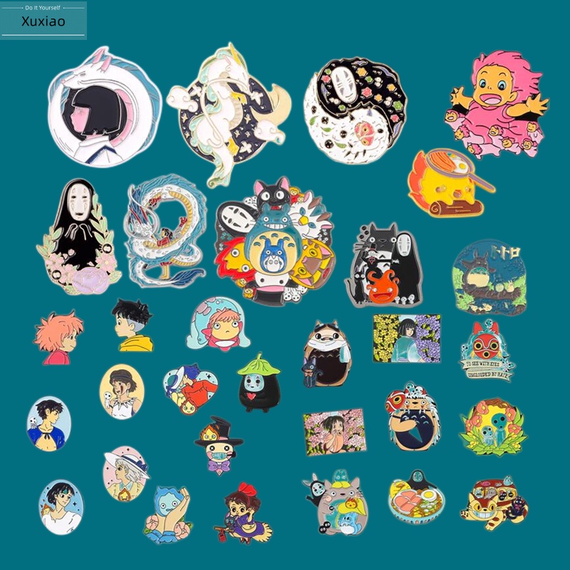 Huy Hiệu Cài Áo Hình Nhân Vật Hoạt Hình Totoro Đáng Yêu 31 &quot;Miyazaki Hayao&quot;