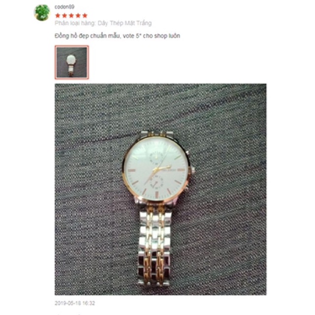 Đồng Hồ Dây Thép Nam Orlando Sang Trọng, Máy Nhật bảo hành 6th