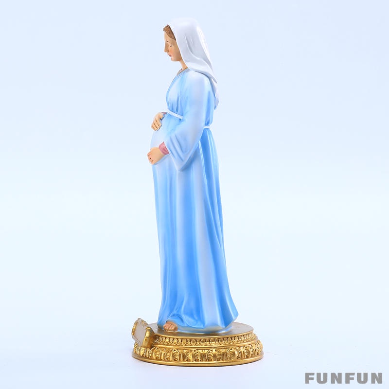 Tượng Đức Mẹ Mary 8 "Để Bàn Trang Trí Mô Hình Tượng Đức Mẹ Bầu Mary Jesus