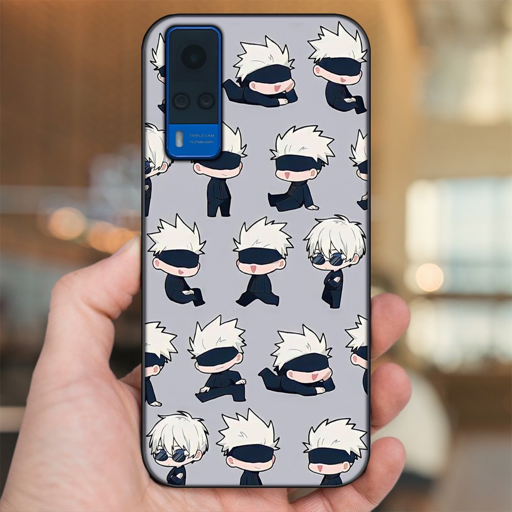 Ốp lưng Vivo Y51 2020, Y53s viền đen in hình Satoru Jujutsu Kaisen