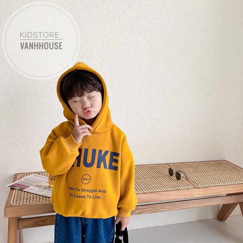 Áo nỉ hoodie QCCC lót nỉ cực dày ấm cho bé yêu (HÀNG SẴN)