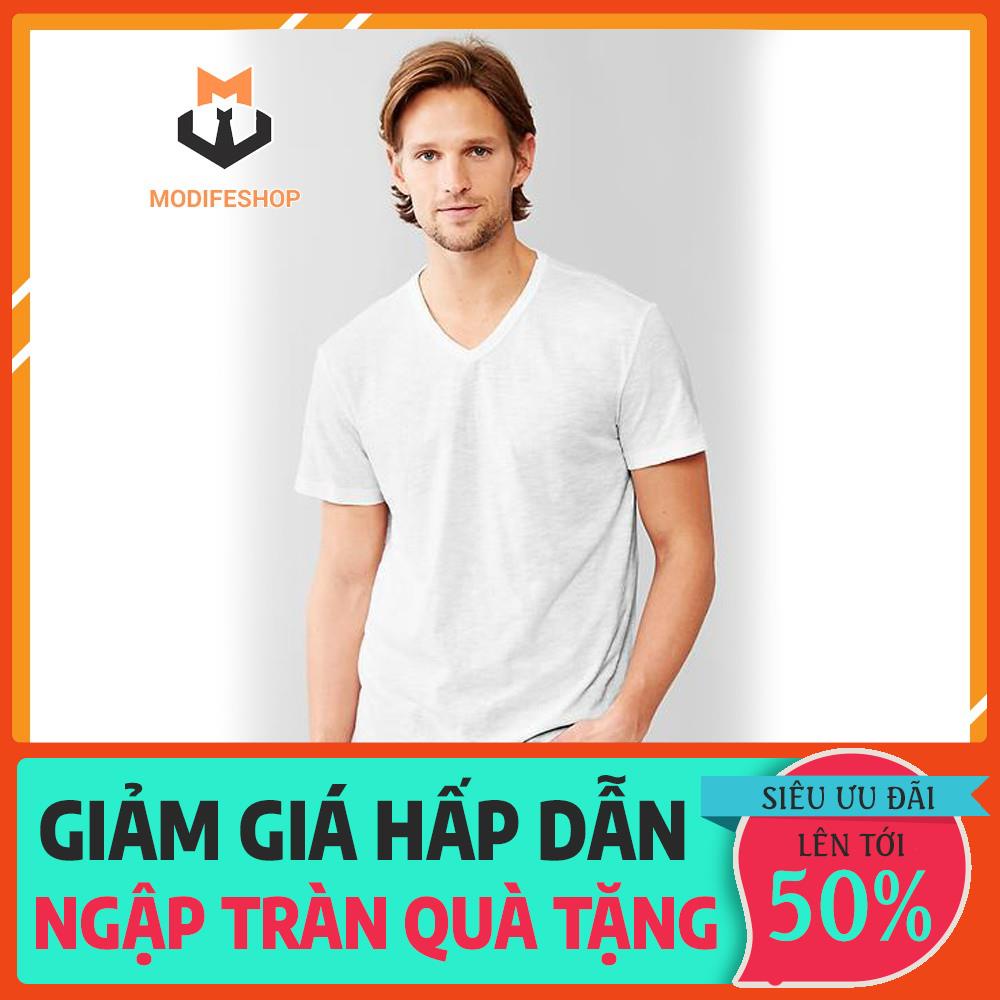 Áo Thun trơn Nam/ Nữ basic cổ tim nhiều màu vải Cotton co giãn GAP - Modife Shop new