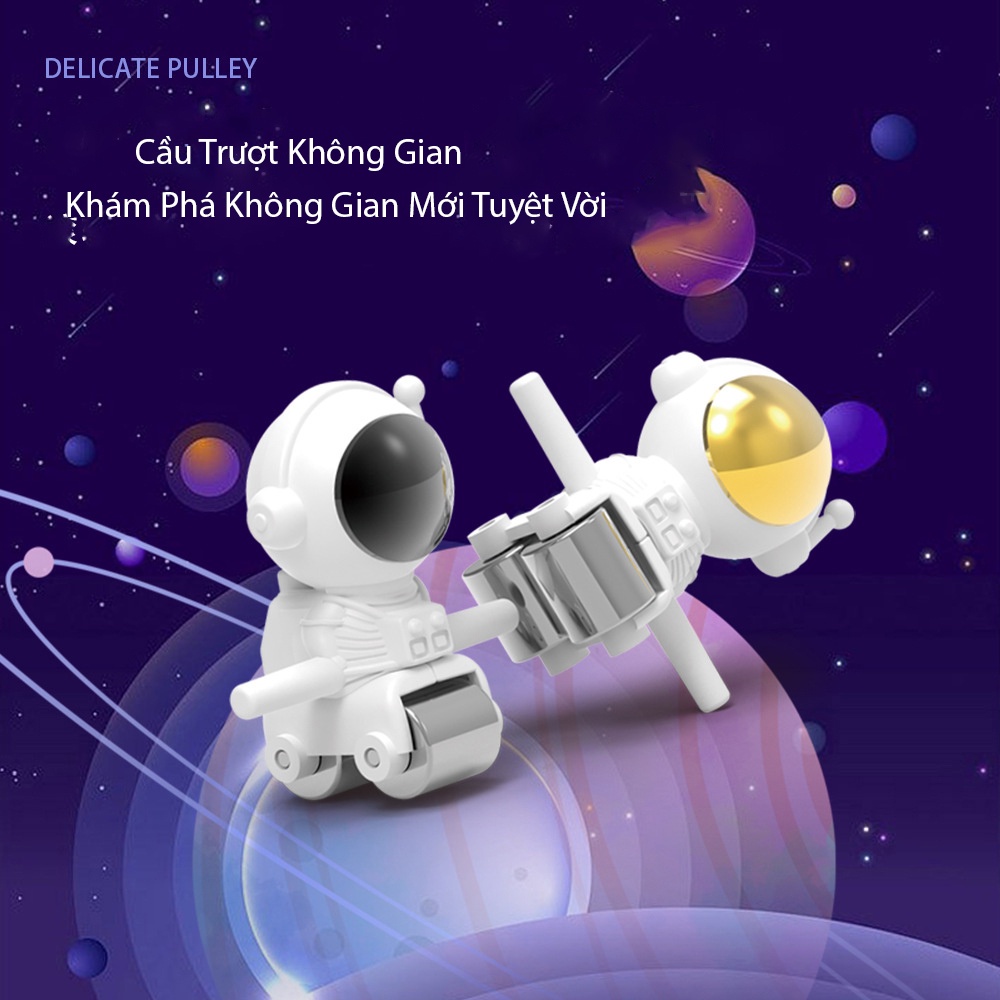 [Hàng Sẳn] Đồ chơi cậu trượt vũ trụ, người du hang không gian cầu trượt, cầu trượt đôi + Đèn + Nhạc, vui nhộn.