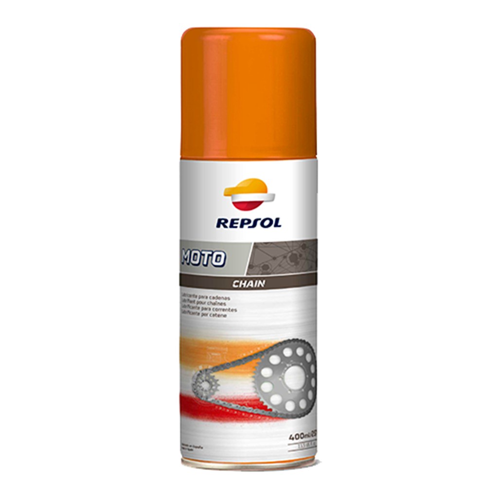 Combo Nhớt Xe Máy Repsol Racing 10w40 1L + Xịt Dưỡng Sên Repsol 400ml