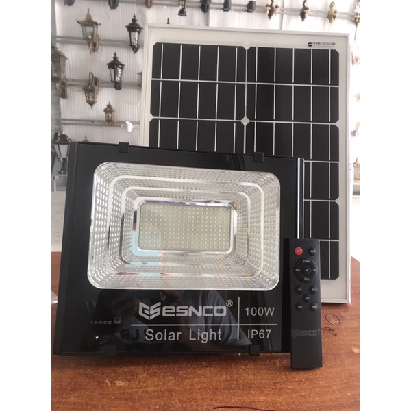 Đèn Pha Năng Mặt Trời 100w IP67 Siêu Sáng Có Điều Khiển Từ Xa