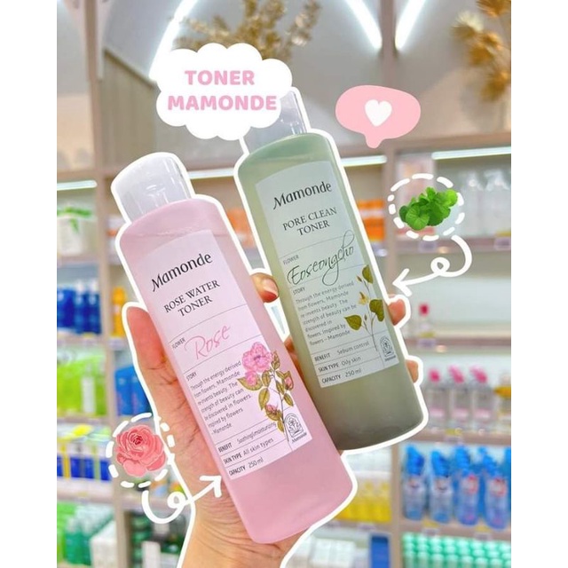 Nước hoa hồng Mamonde Toner 250ml - Cấp ẩm, kiềm dầu, se khít lỗ chân lông