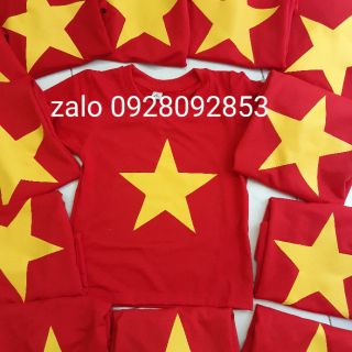 (Giao hỏa tốc hcm) Áo cờ đỏ sao vàng cho bé và lớn đủ size .