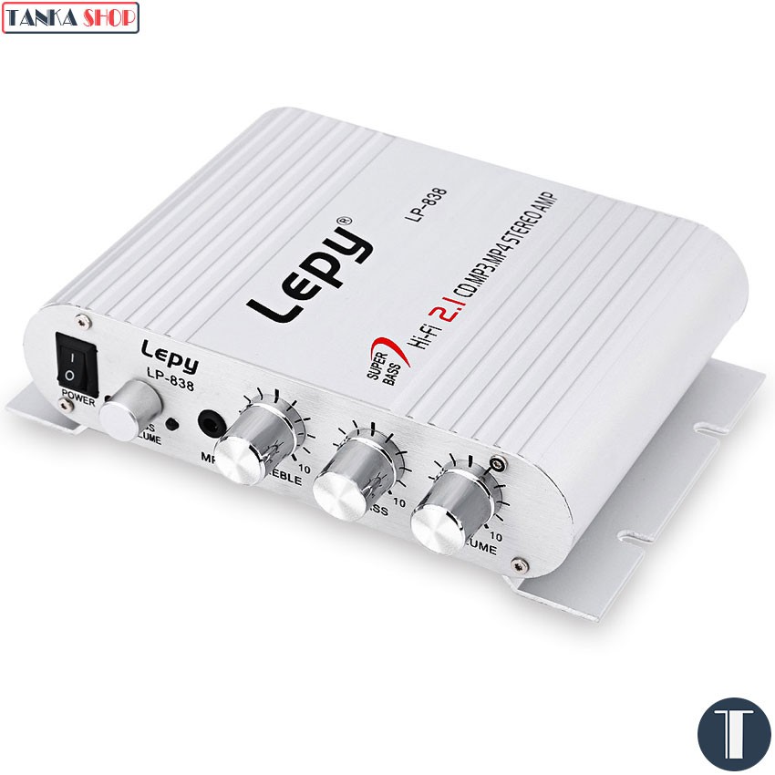 Amply mini công suất Lepy LP-838 12V Hi-Fi 2.1