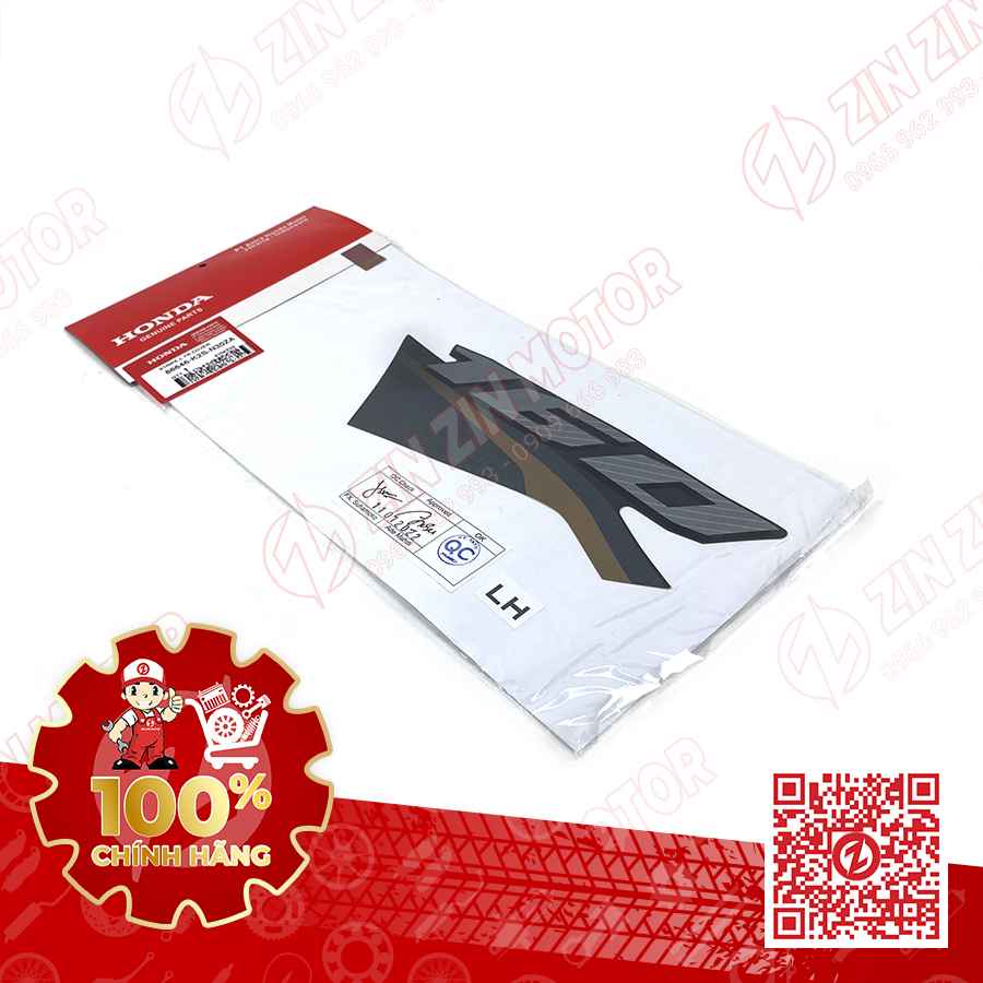 Tem Yếm Trên Màu Đen Đồng Bên Trái Vario 160 K2S Bản ABS 86646K2SN30ZA Chính Hãng Honda Indonesia