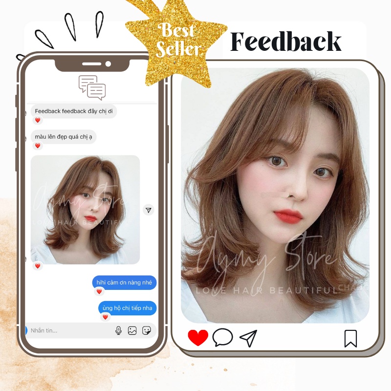 Thuốc nhuộm tóc NÂU HẠT DẺ không tẩy tại nhà chính hãng AYMY