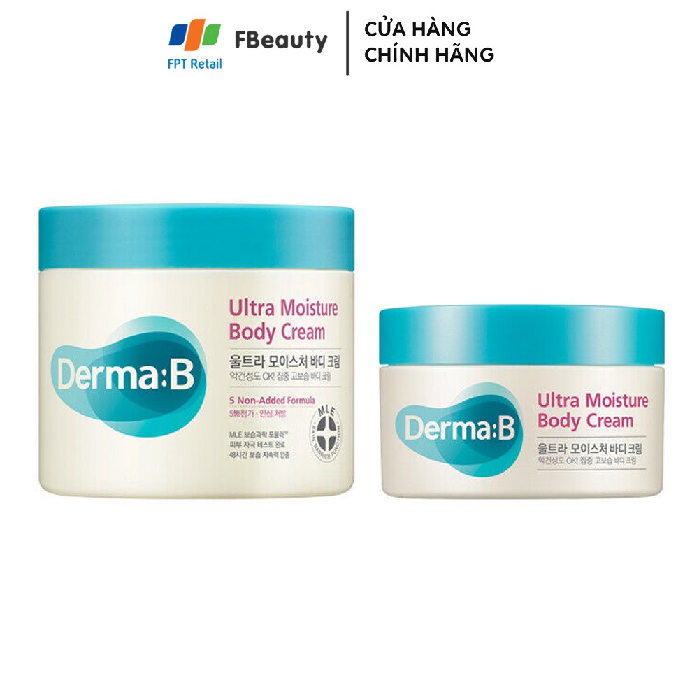 Kem Dưỡng Ẩm Tập Trung Derma:B Ultra Moisture Body Cream 200 - 430ml