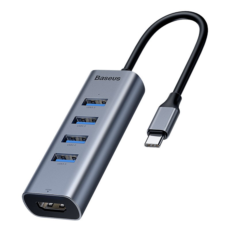 Hub chuyển Type C to USB 3.0 và HDMI 4K Chính Hãng Baseus