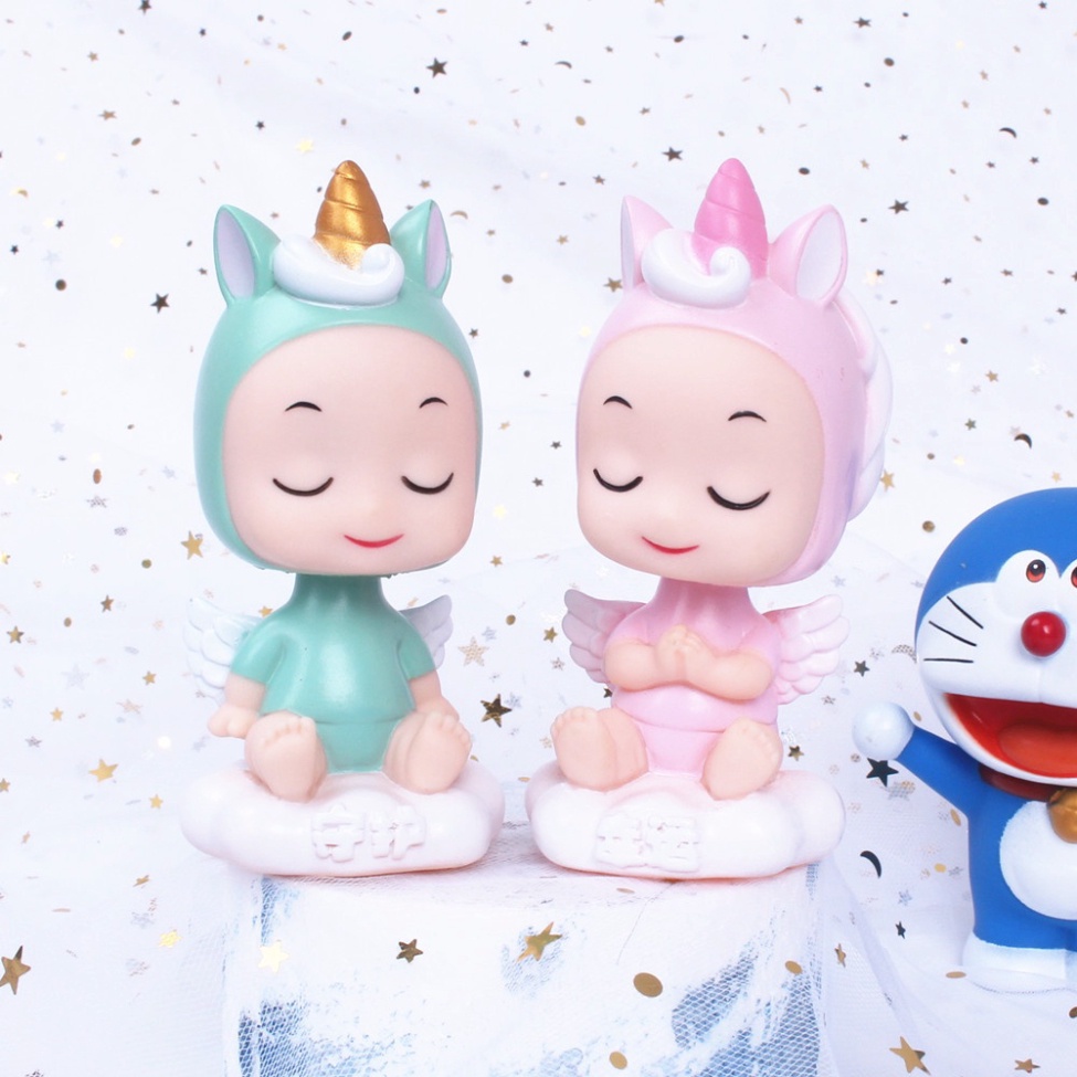 phụ kiện bánh kem bánh sinh nhật  [FREESHIP❤️] em bé sừng ngồi mây