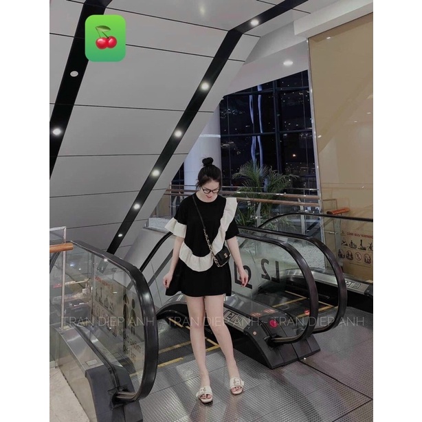 Đầm form suôn phối bèo ☘️☘️☘️☘️Ng alohashop91