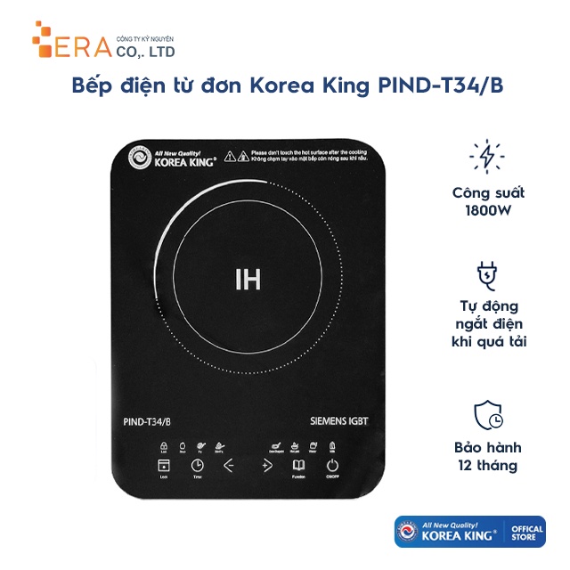 Bếp điện từ đơn Korea King PIND-T34/B