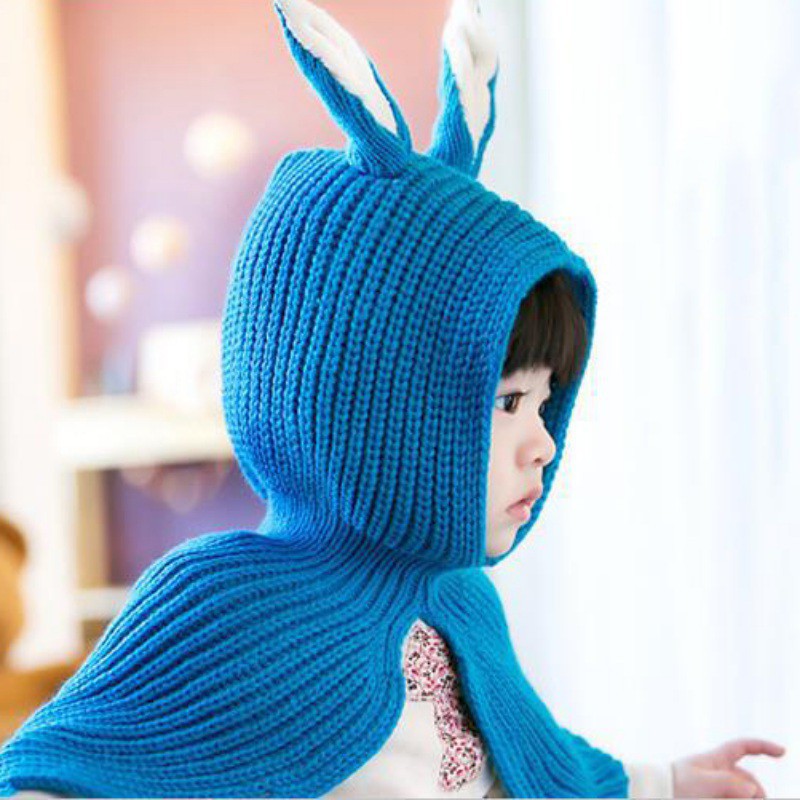 Mũ len tai thỏ cute cho bé gái