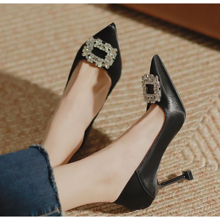 Size 30 31 32 33 34 Giày cao gót size nhỏ nơ đá